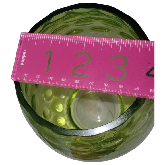 Home Essentials and Beyond Thumbprint Inverted Green Vase - Picture 5 of 6